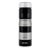 Zwarte en zilveren Impact Man Deodorant body spray voor heren, man deodorant